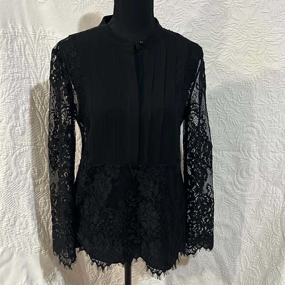 Black House White Market long‎ sleeve blouse, size 4, NWT